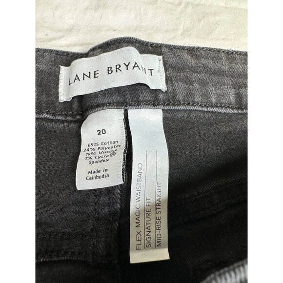 Lane Bryant Mid Rise Straight Flex Waistband sz 20 Black AS IS - Picture 4 of 8